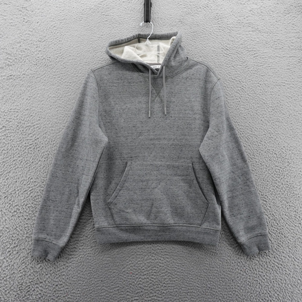 DSG Mens Small Heather Fleece Hoodie Lightweight Pullover Sweatshirt‎ Gray NWT